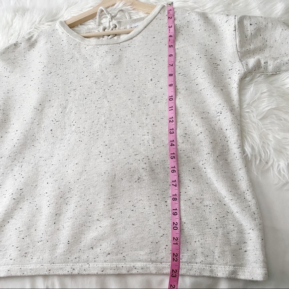 Speckled Print • Cozy Lace Up Neck Sweatshirt - Picture 3 of 7